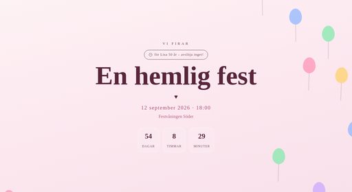 Festsida på dator