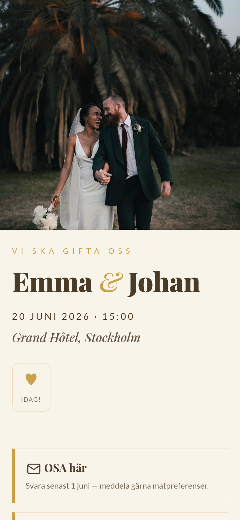 Bröllop i temat Champagne