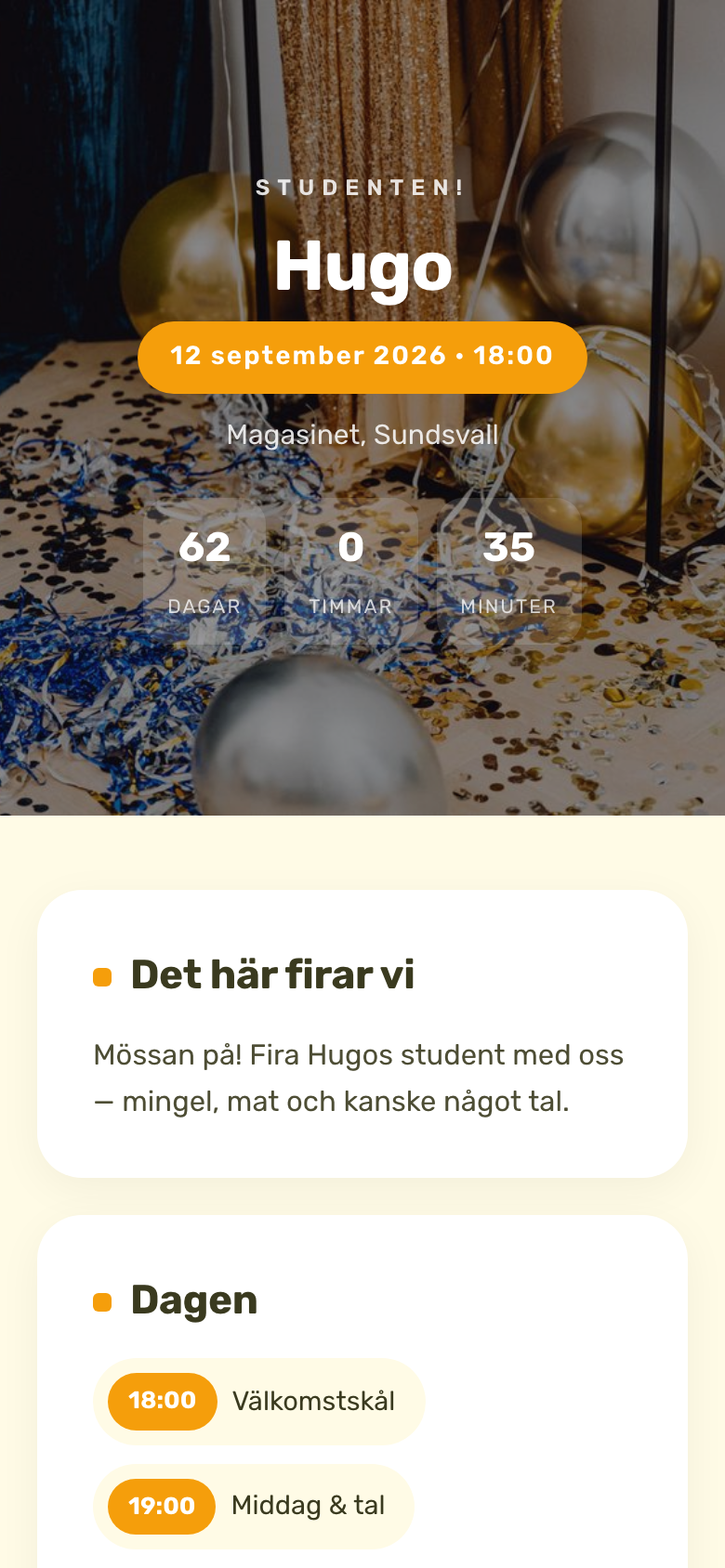 Studentfest-sida